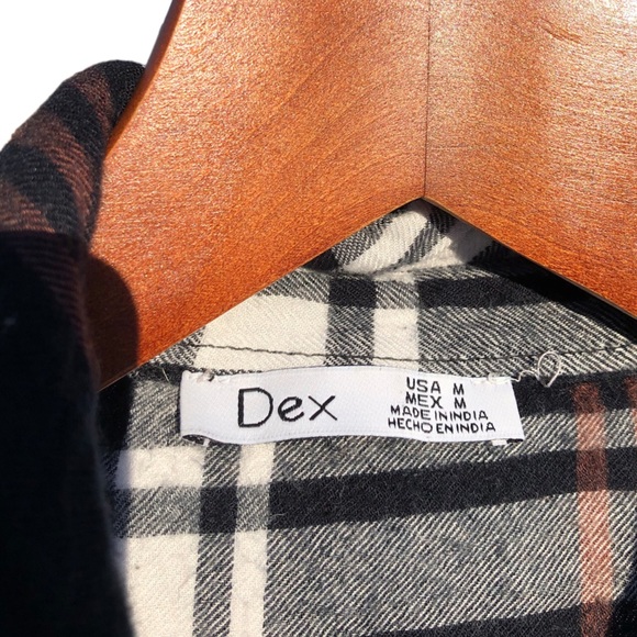 Dex blouse black white brown smooth soft with pockets - Picture 5 of 6